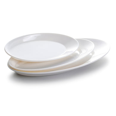 10 Inch White Oval Melamine Dinner Plates JMC127YJC