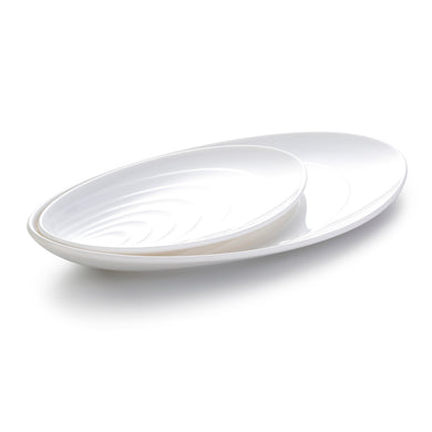 11.9 Inch White Irregular Melamine Dinner Plates JMC131YJC