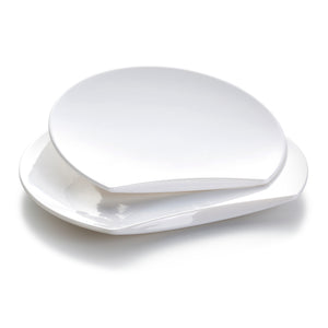 10.7 Inch White Irregular Melamine Dinner Plates JMC137YJC