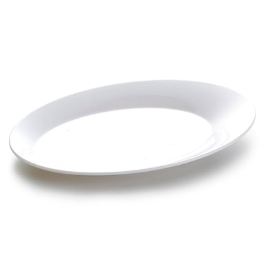 16.1 Inch White Oval Melamine Dinner Plate JMC165YJC