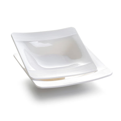 9 Inch White Square Melamine Dinner Plates JMC174YJC
