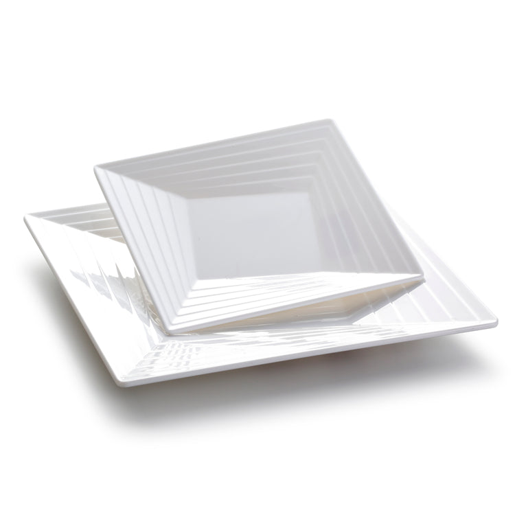 7.9 Inch White Square Melamine Dinner Plates JMC179YJC