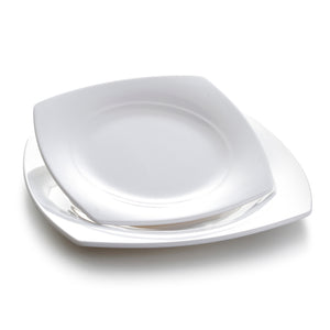 8.5 Inch White Square Melamine Dinner Plates JMC197YJC