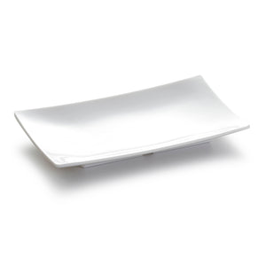 8.1 Inch White Rectangular Melamine Buffet Plate JMC214YJC