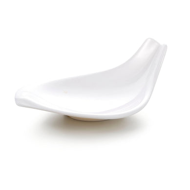 10.6 Inch White Leaf Shaped Melamine Snack Plate JMC272YJC
