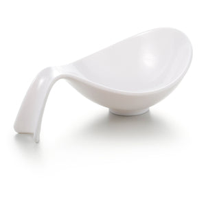 10 Inch White Melamine Egg Shaped Bowl With Handle JMC275YJC