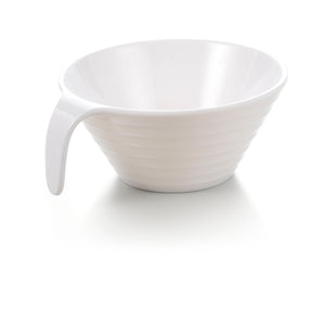 7.4 Inch White Melamine Round Bowl With Handle JMC277YJC