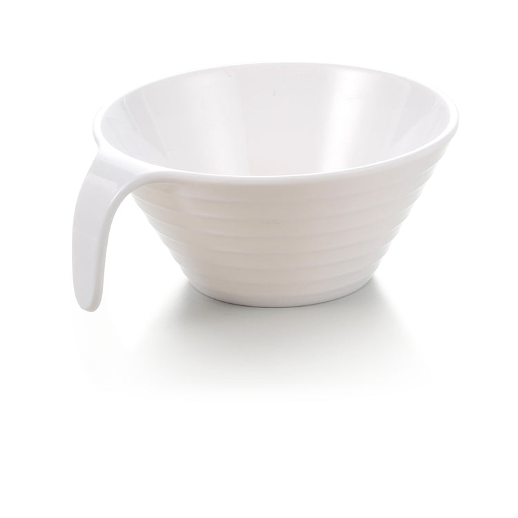7.4 Inch White Melamine Round Bowl With Handle JMC277YJC