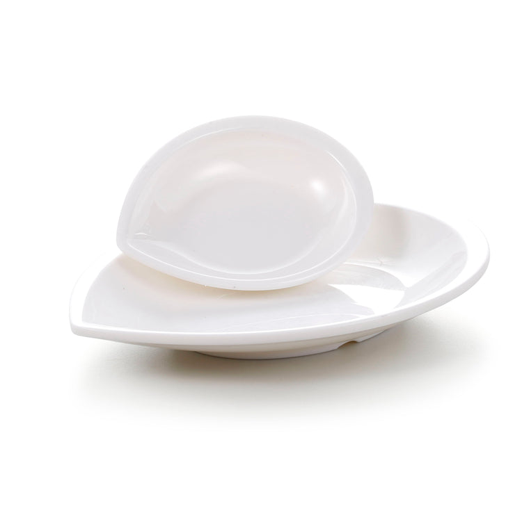 5 Inch White Melamine Drop-Shaped Plates JMC290YJC