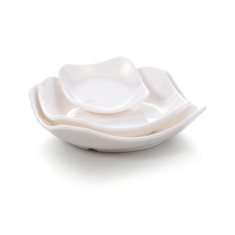 3.8 Inch White Melamine Irregular Plates JMC292YJC