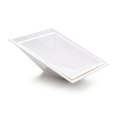 9.8 Inch White Melamine Irregular Plate JMC305YJC
