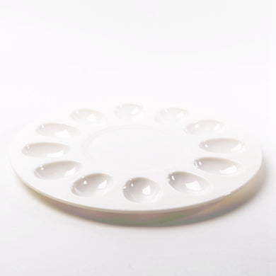 11.9 Inch White Round Melamine Egg Plate JMC316YJC
