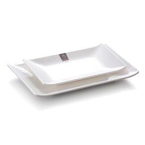 11.5 Inch White Rectangular Melamine Sushi Plates P4104YJC