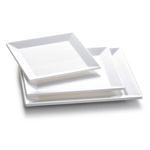 8.23 Inch White Square Melamine Dinner Plates YJ007JM17007YJC