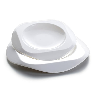 9.5 Inch White Irregular Melamine Dinner Plates YJ027YJC