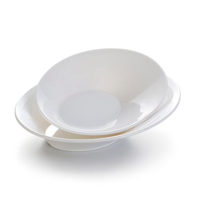 10 Inch White Melamine Irregular Oblique Bowl YJ042YJC