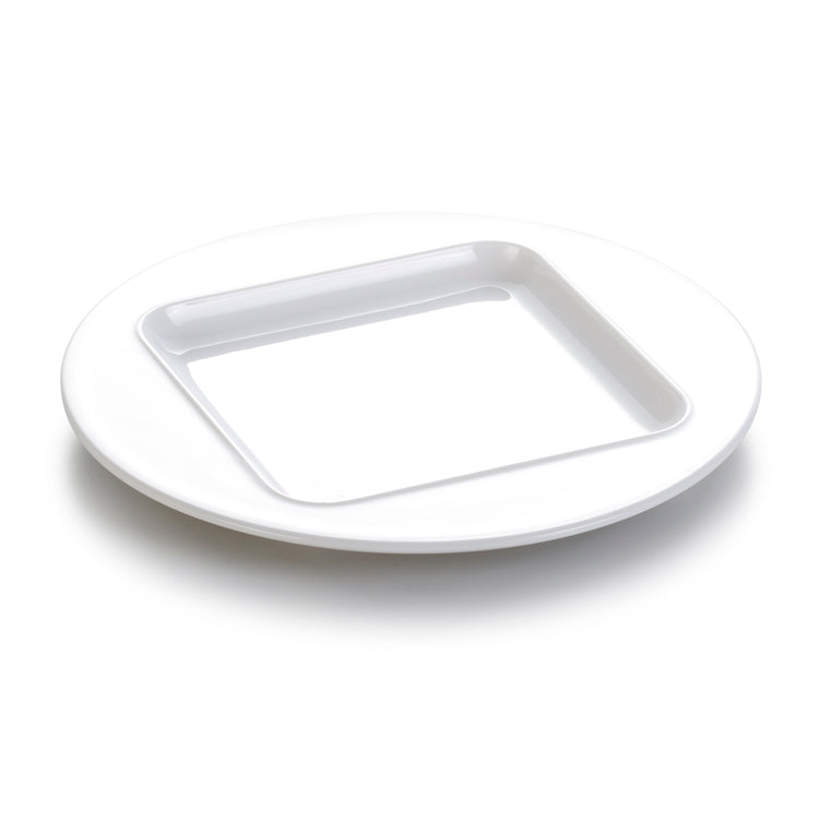 9.8 Inch White Melamine Round Plate YJ045YJC