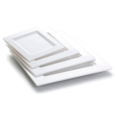 8.2 Inch White Rectangular Melamine Dinner Plates YJ046YJC