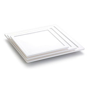 10.2 Inch White Square Melamine Buffet Plates YJ057YJC