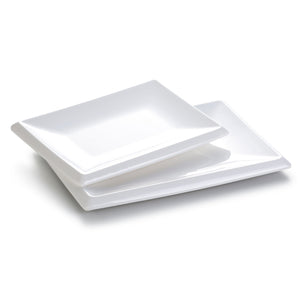10 Inch White Rectangular Melamine Food Plates YJ075YJC