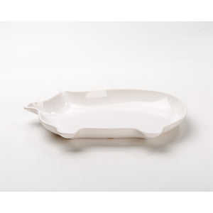 11.3 Inch White Pig Shape Melamine Snack Plate YJ079YJC