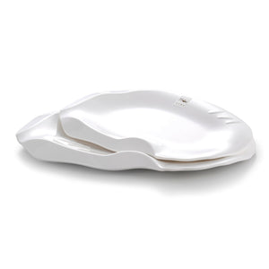 12 Inch White Irregular Melamine Charger Plates YJ2034J611851YJC