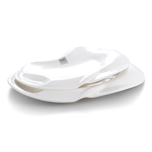 14 Inch White Irregular Melamine Dinner Plates YJ2036J612030YJC