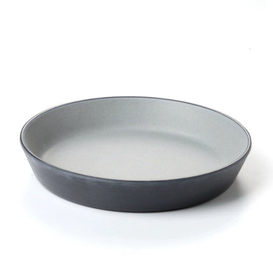 6.6 Inch Grey Round Melamine Food Plate