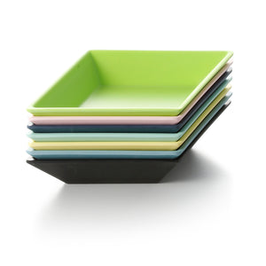 7.4 Inch Colorful Square Melamine Dry Fruit Plates 20001FSMS