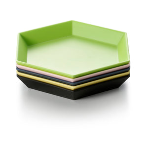 8.6 Inch Colorful Hexagon Melamine Dry Fruit Plates 20002FSMS