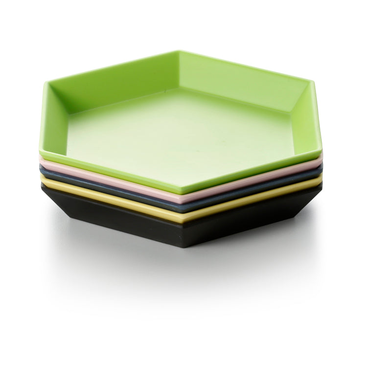 8.6 Inch Colorful Hexagon Melamine Dry Fruit Plates 20002FSMS