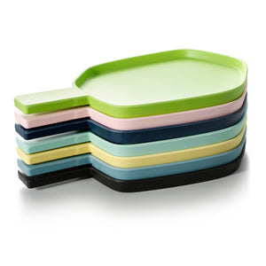 13.6 Inch Colorful Irregular Melamine Plates With Handle 20009FSMS