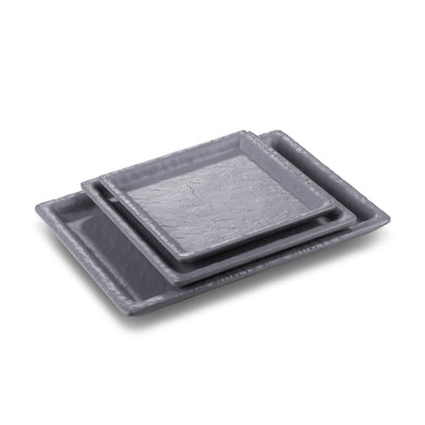 5.6 Inch Gray Matt Melamine Square Plates JM16903TKHSMS