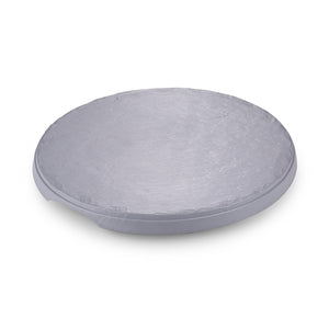 16.6 Inch Gray Matt Round Melamine Pizza Plate JM16928TKHSMS