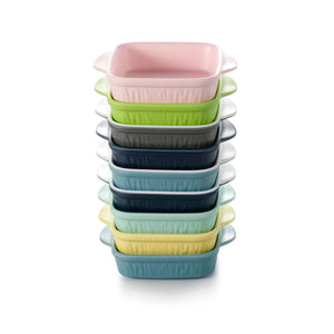 7 Inch Colorful Rectangular Melamine Plates With Handles ZT026FSMS