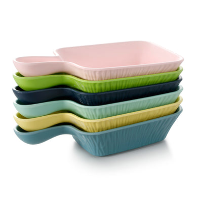 11 Inch Colorful Melamine Retangular Bowls With Handles ZT038FSMS
