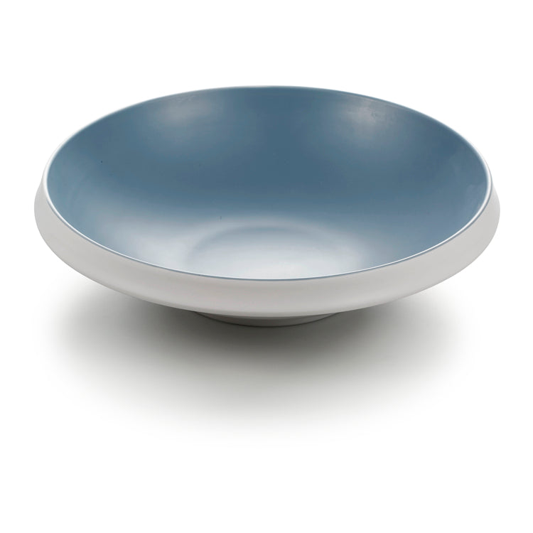 12.8 Inch Blue and White Round Melamine Deep Plate 25035LBSS