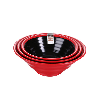 7 Inch Red and Black Large Melamine Ramen Bowls SS001HOBH