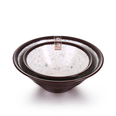 7 Inch White Spot Large Melamine Ramen Bowls SS001KBD