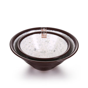 7 Inch White Spot Large Melamine Ramen Bowls SS001KBD