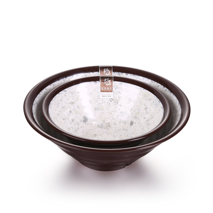 7 Inch White Spot Large Melamine Ramen Bowls SS001KBD