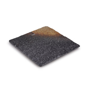 10 Inch Brown with White Spot Melamine Square Flat Plate G416920TT