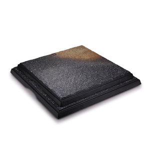 11.8 Inch Brown with White Spot Melamine Square Flat Plates JM16925TT