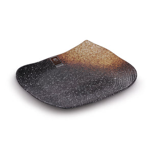 12 Inch Brown with White Spot Melamine Irregular Plate M415010TT