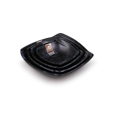 4 Inch Blue Marble Melamine Irregular Bowls A52004LW