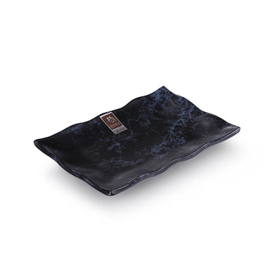 8.8 Inch Blue Marble Melamine Rectangular Plate G416940LW