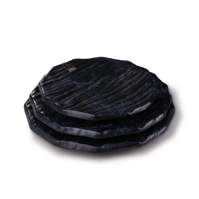 13.5 Inch Blue Marble Irregular Melamine Buffet Plates M218810LW