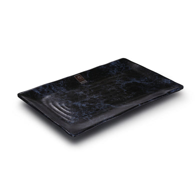 14 Inch Blue Marble Rectangular Melamine Plate M416880LW