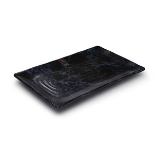 14 Inch Blue Marble Rectangular Melamine Plate M416880LW