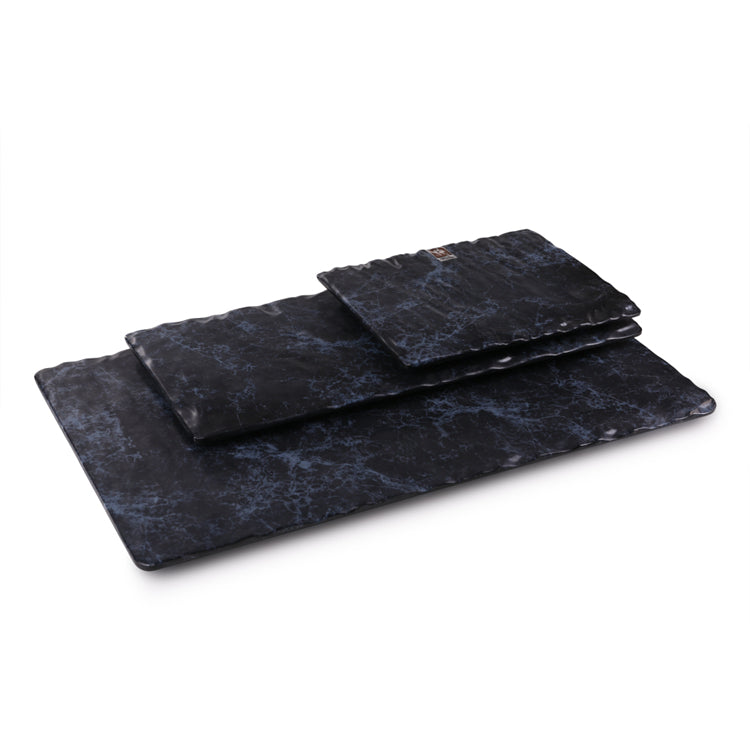 10 Inch Blue Marble Rectangular Melamine Plates M418090LW